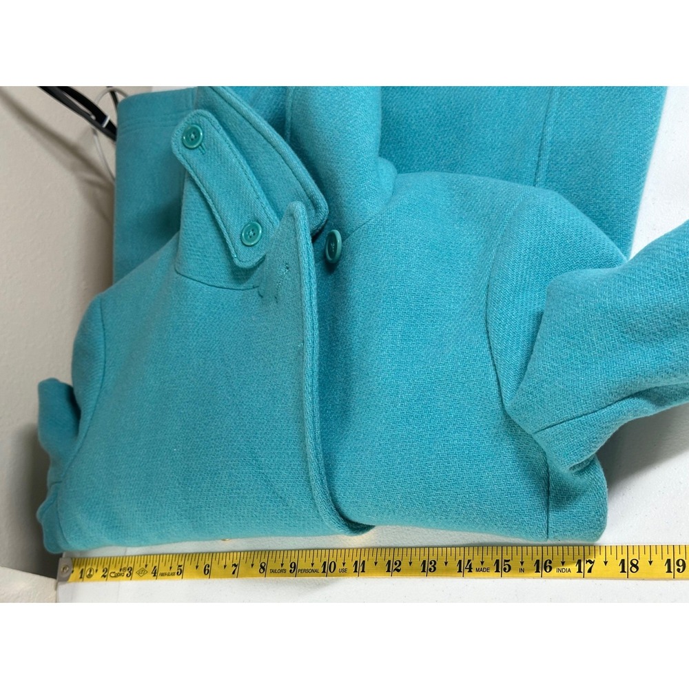 J Crew Coat Womens 2 Blue Stadium Cloth Nello Gori Peacoat Academia Italian Wool - Picture 15 of 16